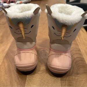 Cat & Jack Fluffy Unicorn Winter Boots